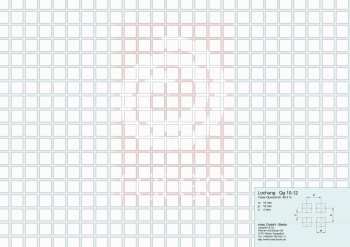 Lochplatte Qg 10-12 mm aus Stahl, 2,0×KF