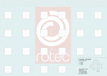 Lochplatte Qg 20-50 mm aus 1.4301 (beids. K240 geschl.), 1,5×KF