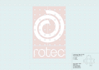 Lochplatte Rg 4,5-15 mm aus 1.4301, 1,5×KF